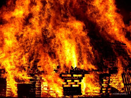 Крупный пожар произошел на пороховом заводе в Перми