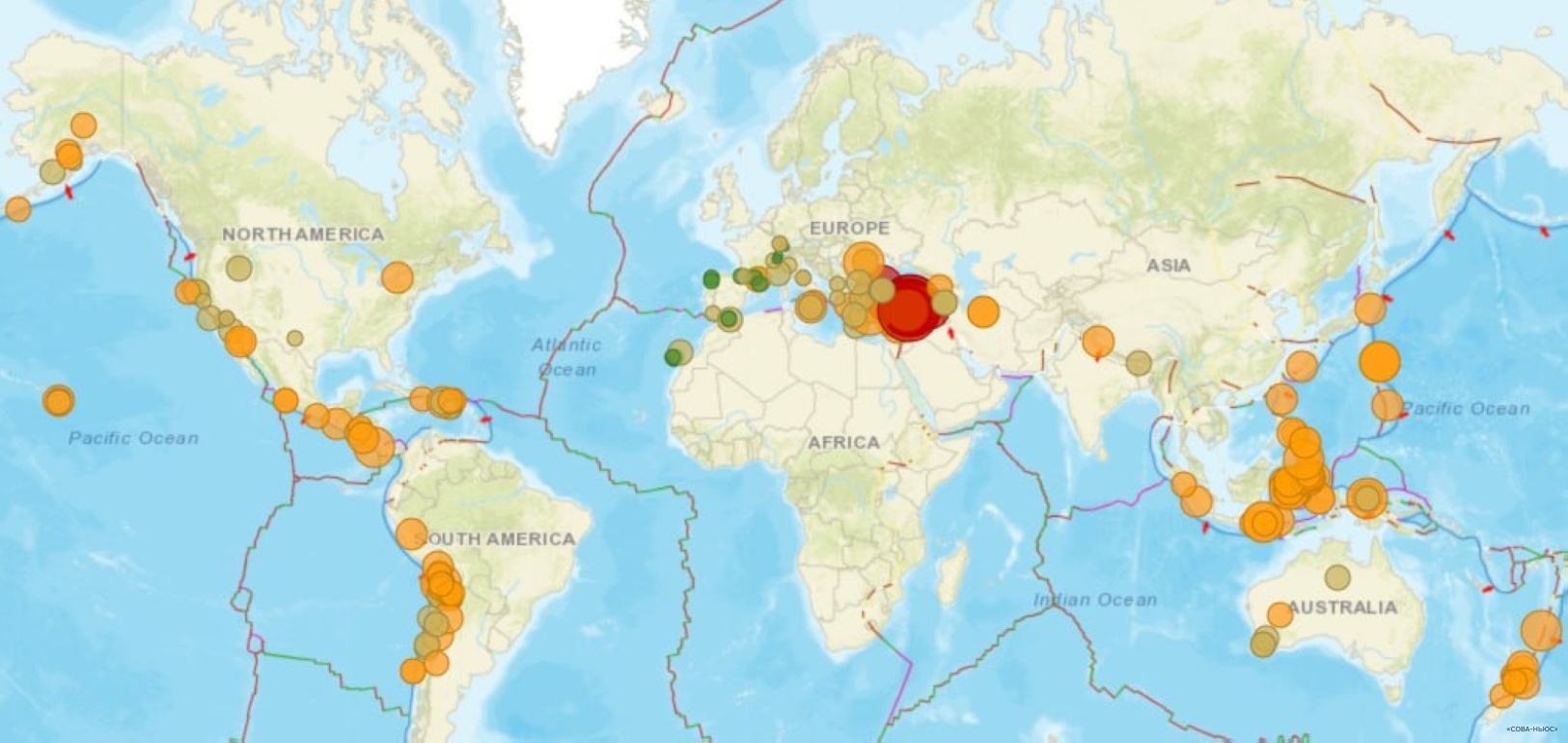 Турецкое землетрясение докатилось до Армении, Грузии, Румынии и многих других стран