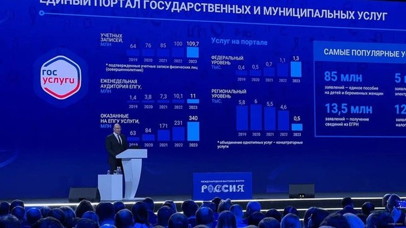 Чернышенко на форуме "Россия": цифровизация госуслуг достигла новых высот